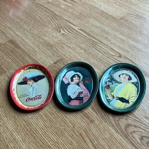 Vintage Coca Cola 1973 Memorabilia Tin advertising Tins Lot of 3